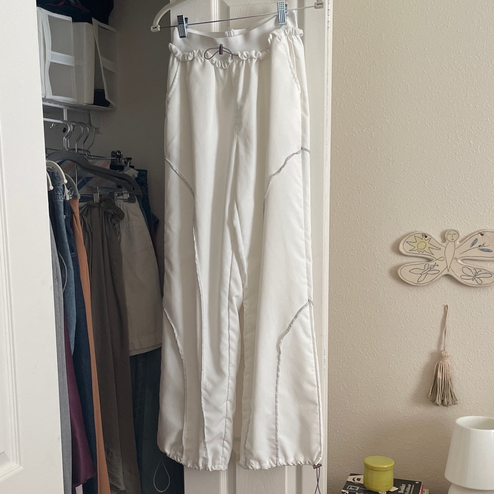 White Drawstring Pants